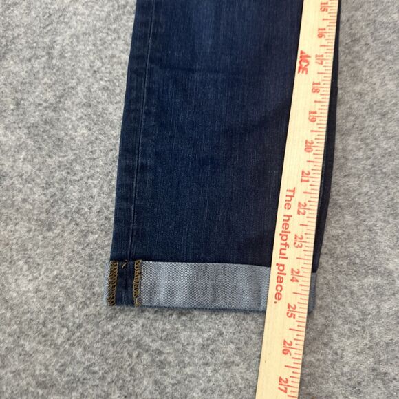 Banana Republic Cuffed Crop Jean Women's Size 30/10 Blue Dark Denim - Picture 4 of 9